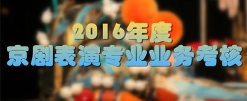 操好屌视频国家京剧院2016年度京剧表演专业业务考...